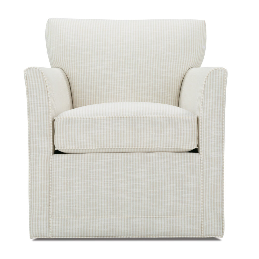 Times Square Swivel Chair in Camel Stripe