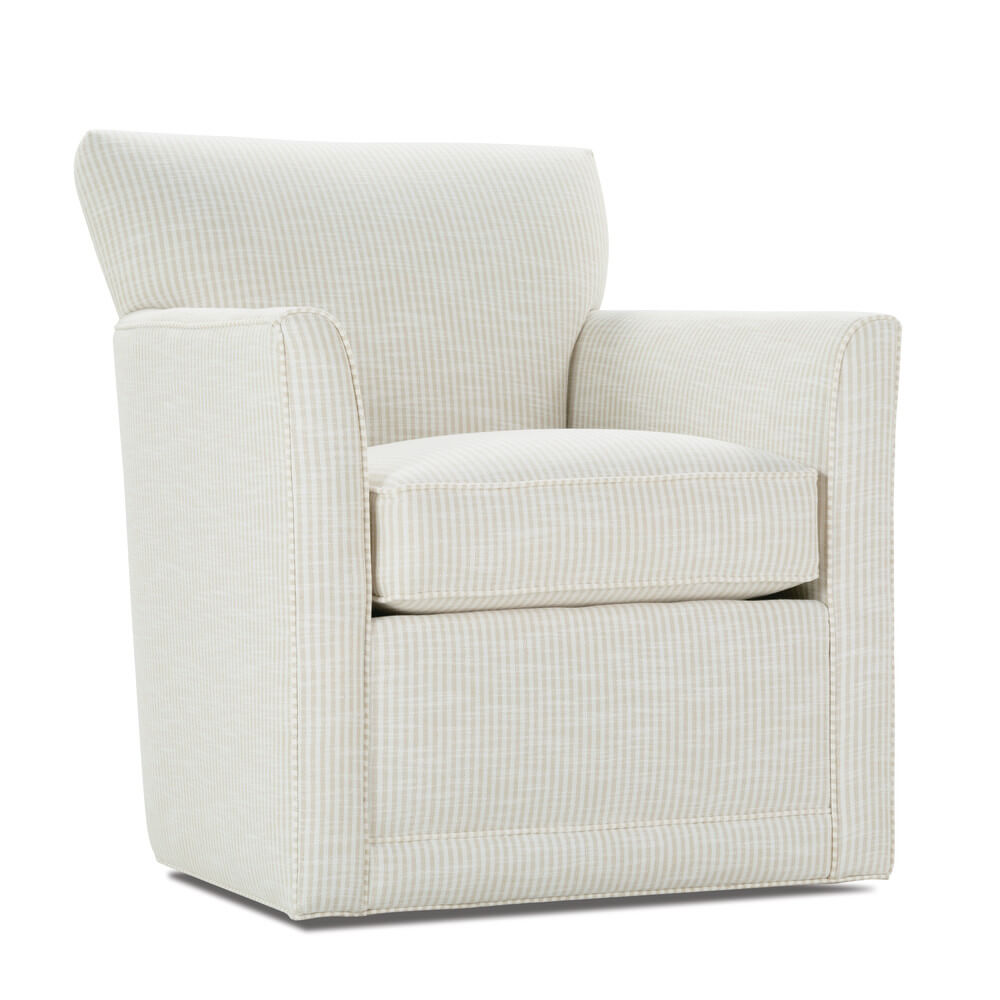 Times Square Swivel Chair in Camel Stripe