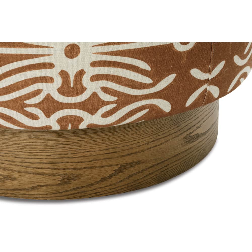 Petra Swivel Ottoman Indigo Palm