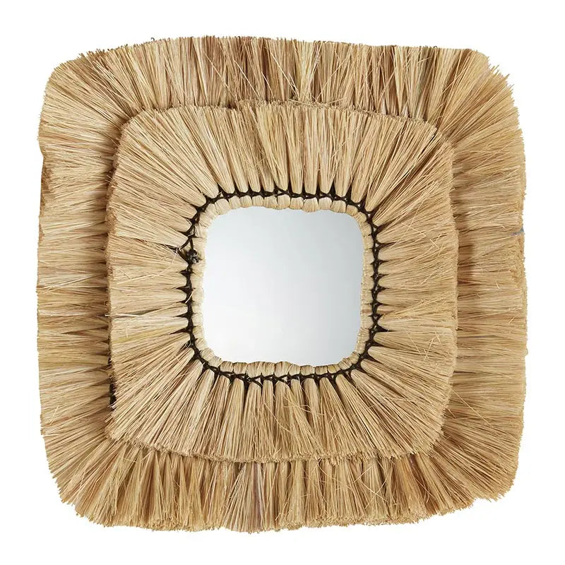 Square Seagrass Mirrors