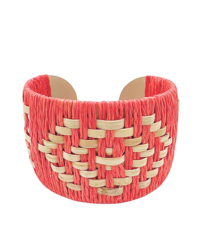 Woven Rattan Cuff Bracelets