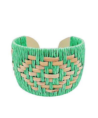 Woven Rattan Cuff Bracelets