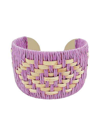 Woven Rattan Cuff Bracelets
