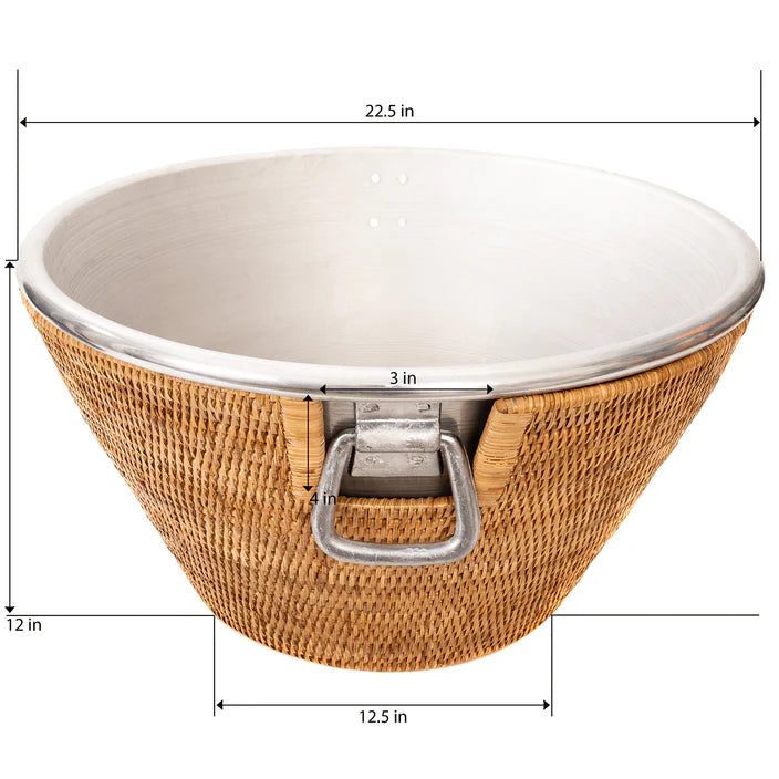 Rattan Aluminum Ice Tub