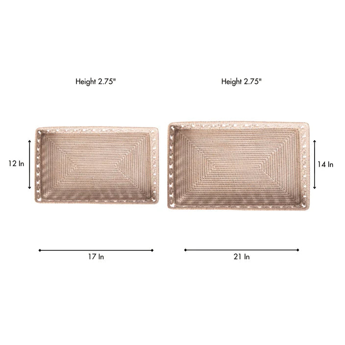 Rattan Inna Rectangular Trays
