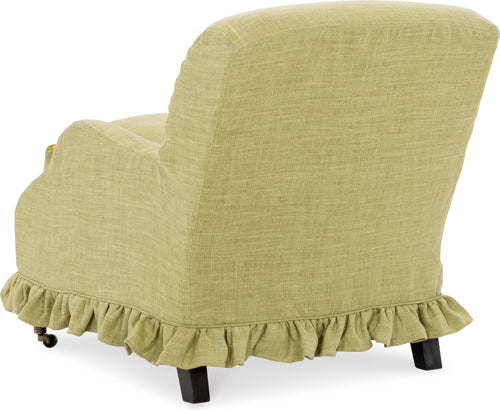 Lee Slipcovered Chair with Ruffled Skirt