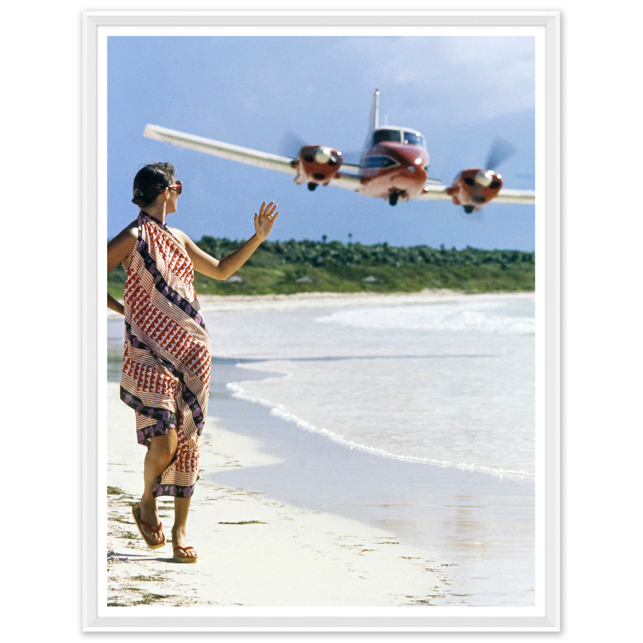 Vogue Magazine, Model Walking on Beach