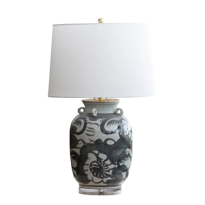 Jingdezhen Porcelain Hand-Painted Abstract Lamp