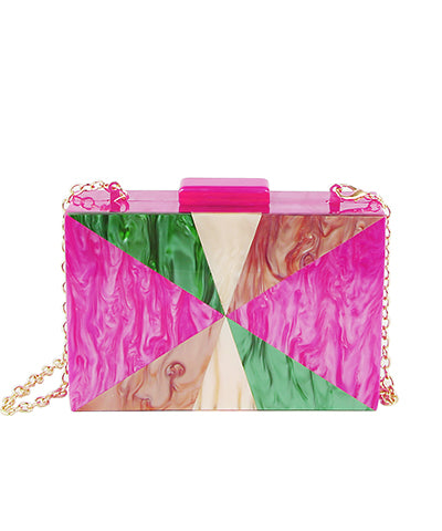 Color Block Acrylic Clutch