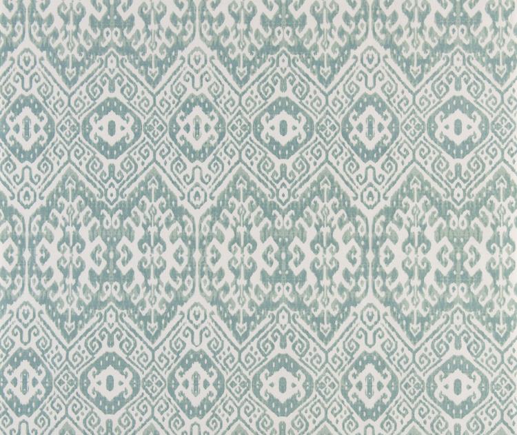 Ford Swivel Chair in Teal Ikat