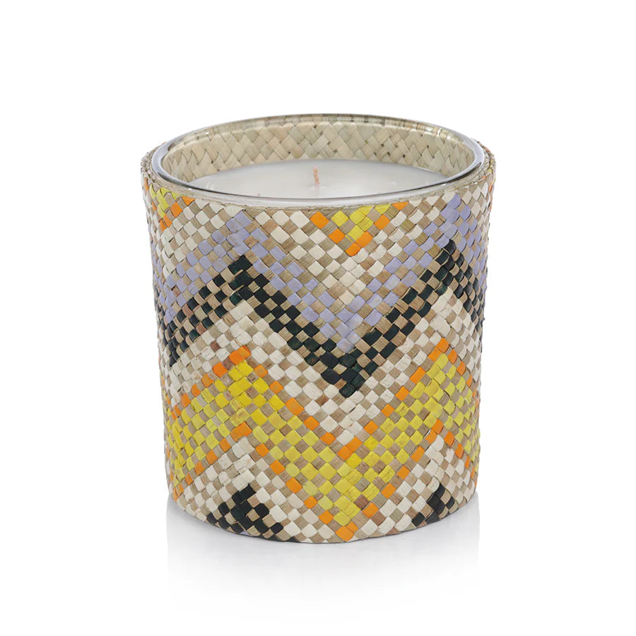 Woven Palm Triple Wick Candles