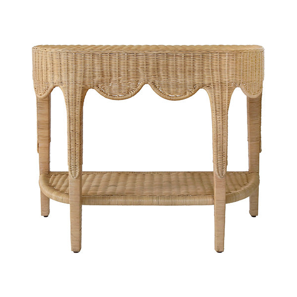 Paloma Rattan Demilune Table