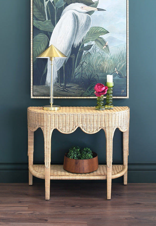 Paloma Rattan Demilune Table