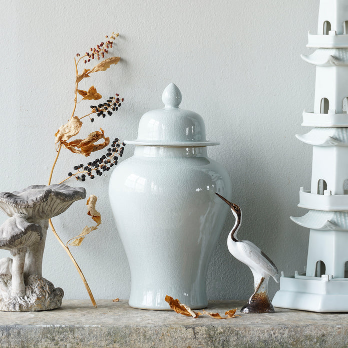Crackle Glaze Temple Jar