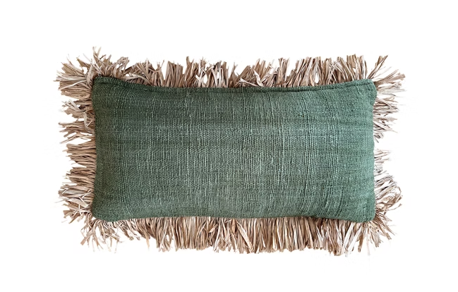Leaf Print Lumbar Pillow