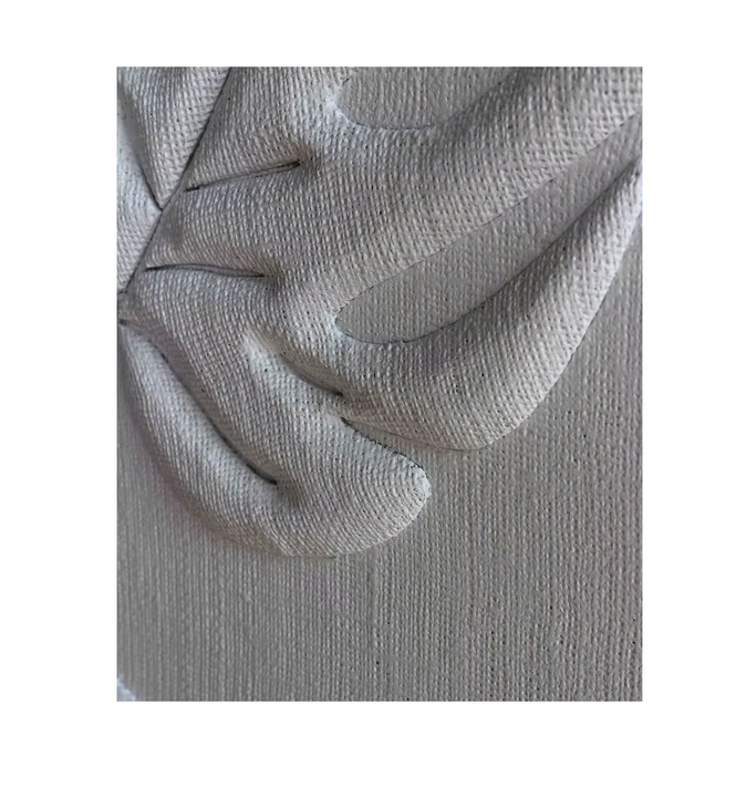 White Woven Tropical Leaves