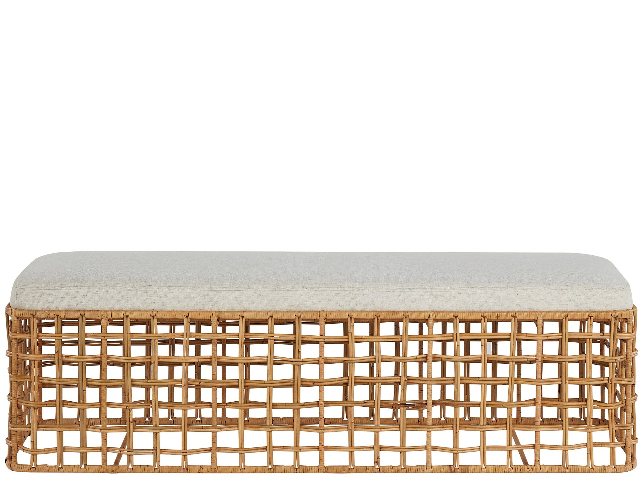 Interlaced Rattan Bench