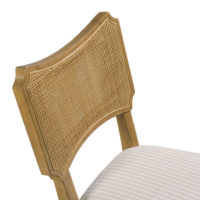 Powers Cane Side Chair with Custom Peter Dunham Upholstery