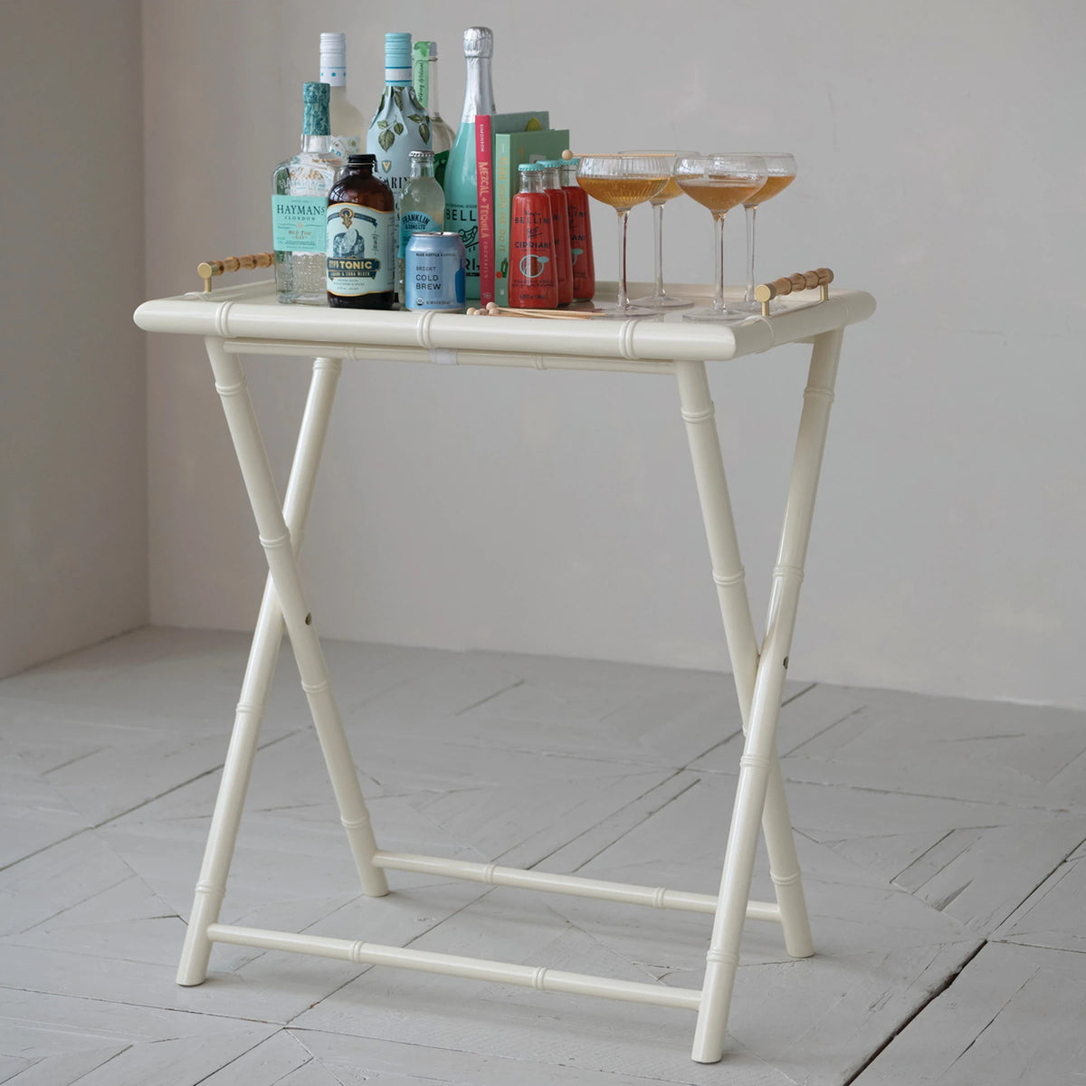 White Folding Tray Table