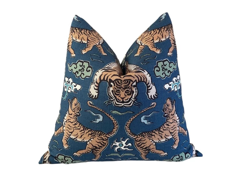 Tiger Republic Denim Pillow 22x22