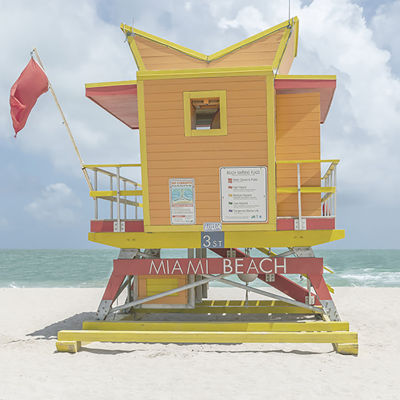South Beach Lifeguard Chairs Prints