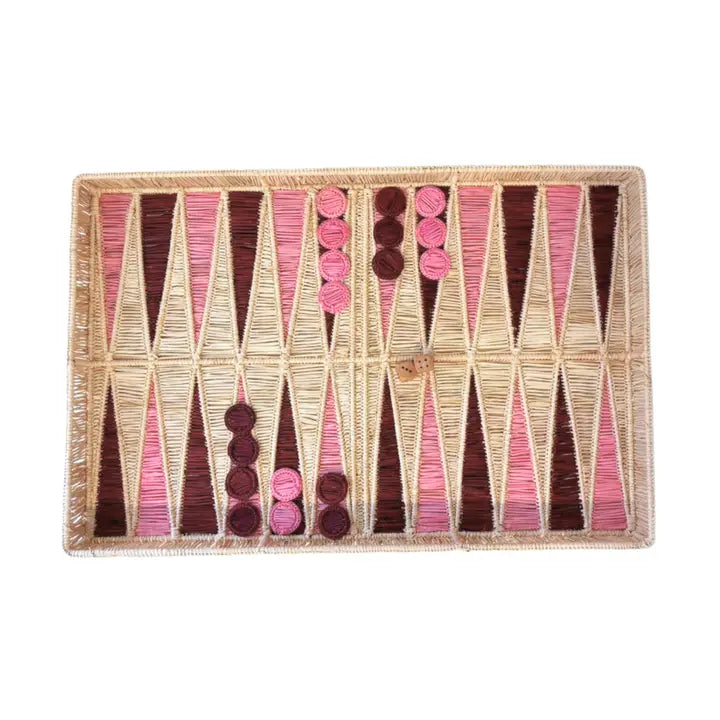 Woven Palm Backgammon Game