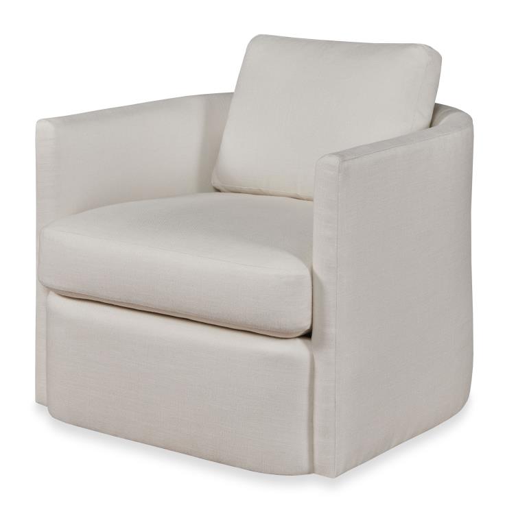 Ford Swivel Chair in Teal Ikat