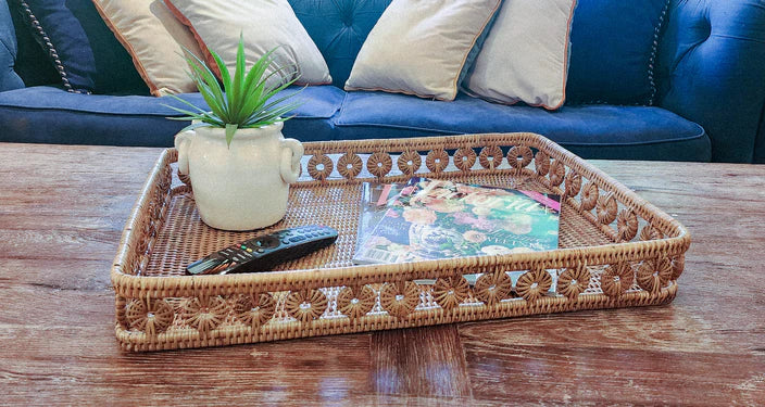 Rattan Inna Rectangular Trays