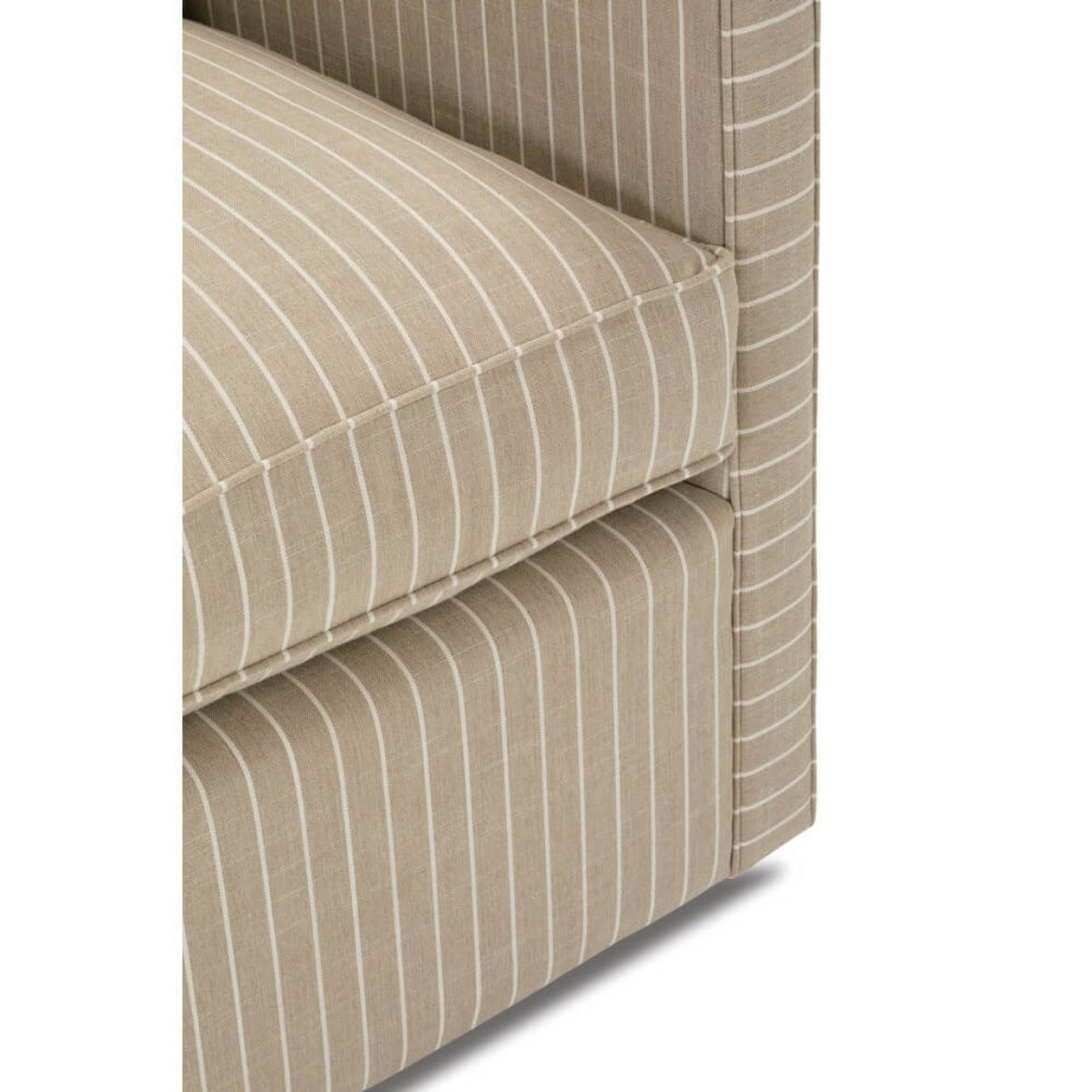 Rothko Swivel Chair in Camel Pinstripe