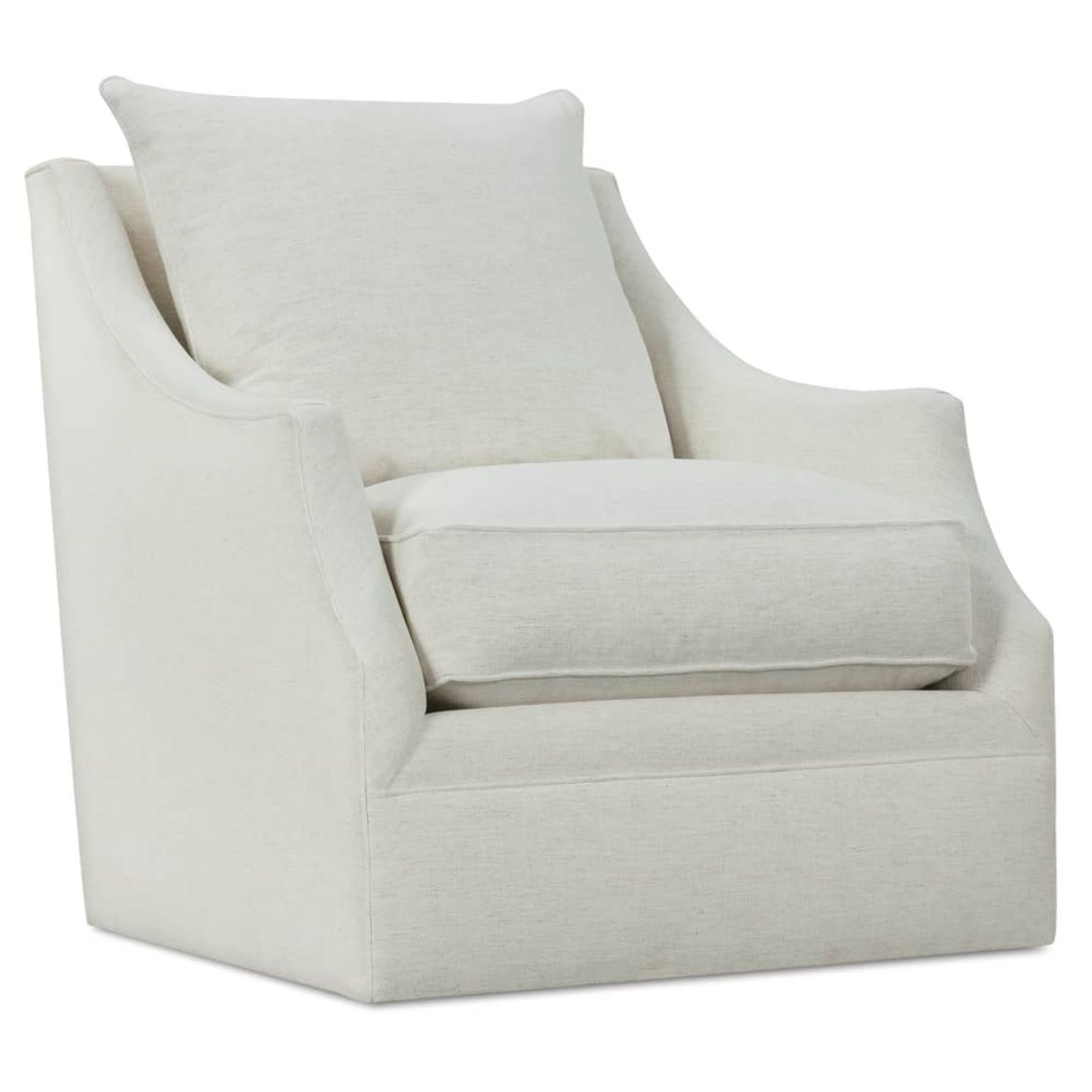 Kara Swivel Chair in Ivory Crypton Performance