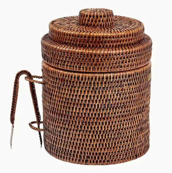 Woven Rattan Ice Bucket