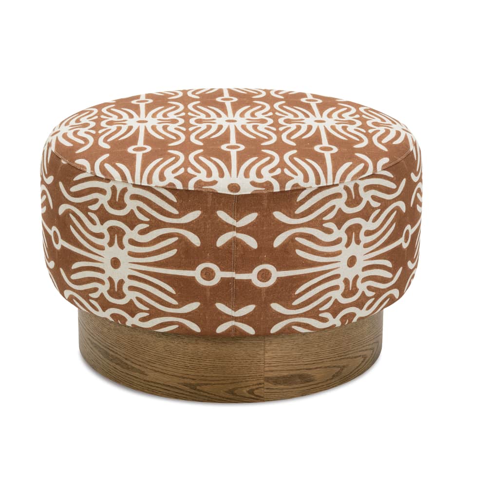 Petra Swivel Ottoman Indigo Palm