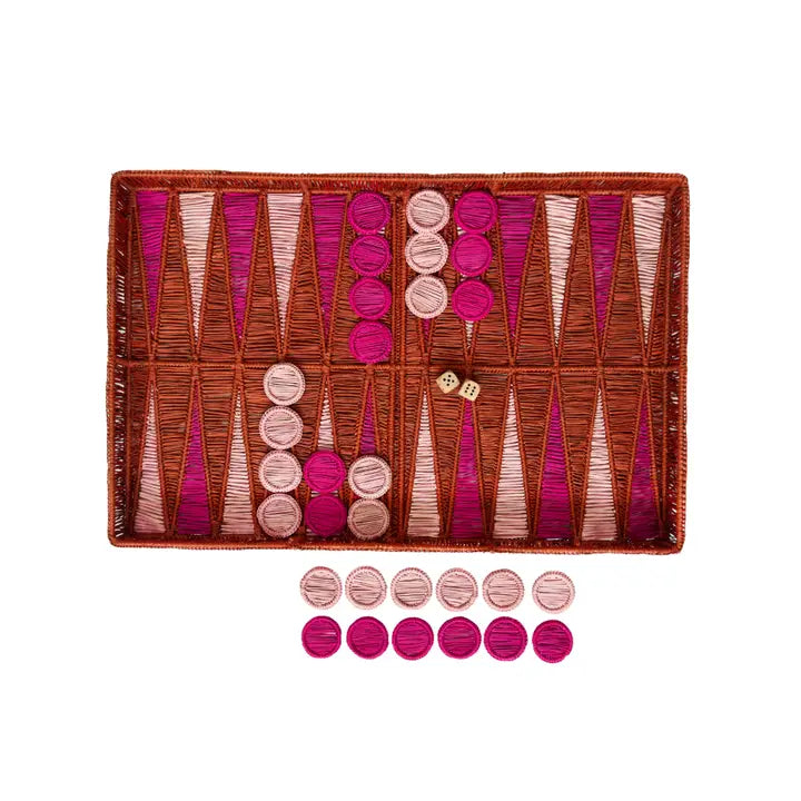 Woven Palm Backgammon Game
