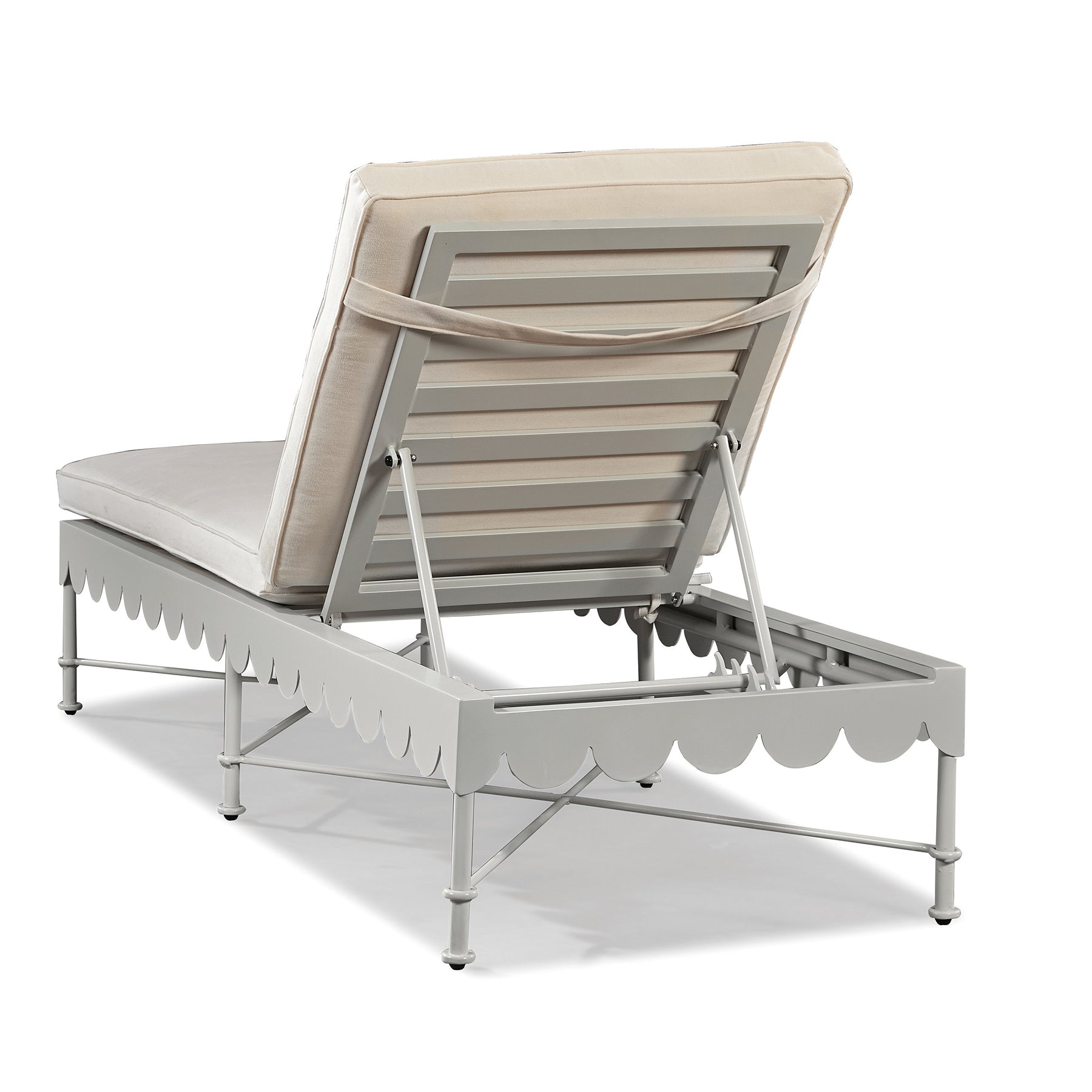 Awning Adjustable Outdoor Chaise in Ripple Stripe