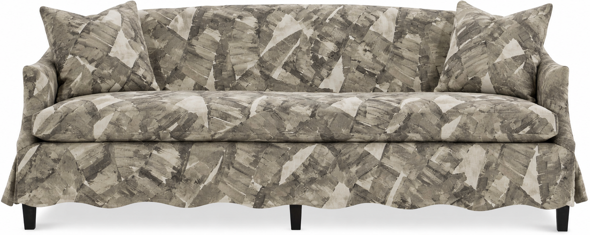 Lee Sofa 90" Wave Skirt in Palm Print