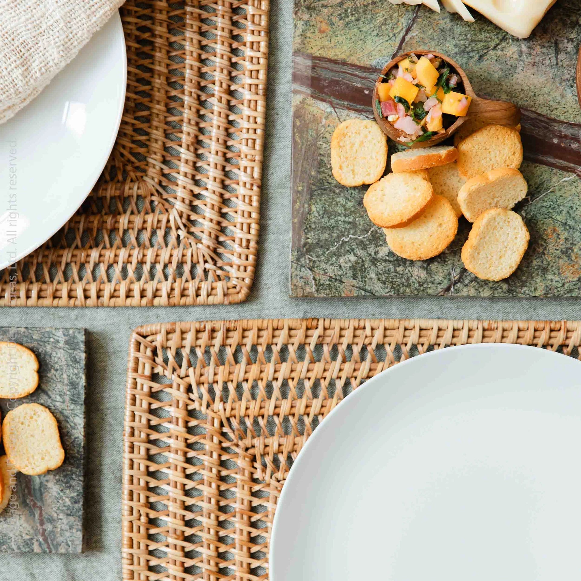 Liana Rattan Rectangular Placemat