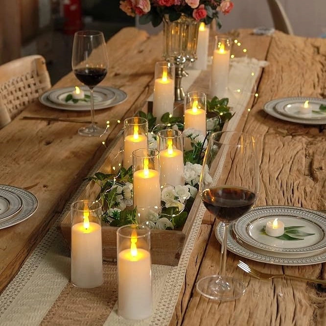 Flameless LED Candles in Clear Acrylic
