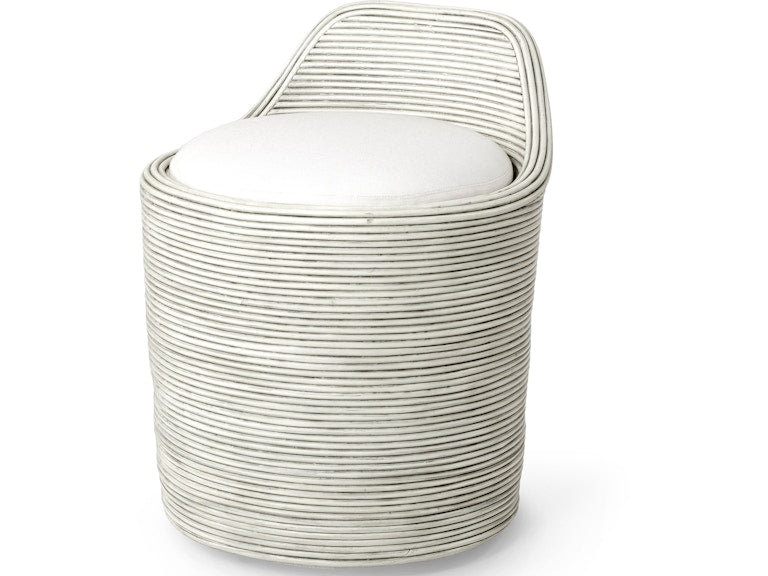 Enzo Swivel Stool in Whitewash