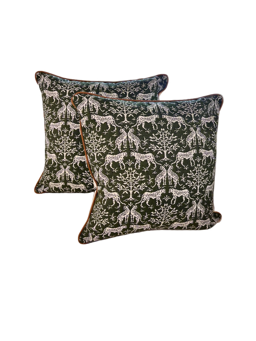 Funky Cheetah Ivy 22 x 22 Outdoor Pillow