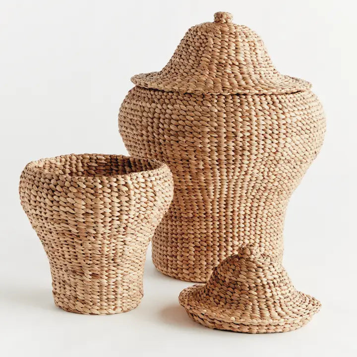 Water Hyacinth Ginger Jars