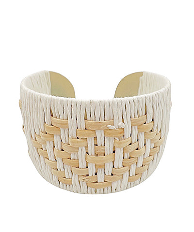 Woven Rattan Cuff Bracelets