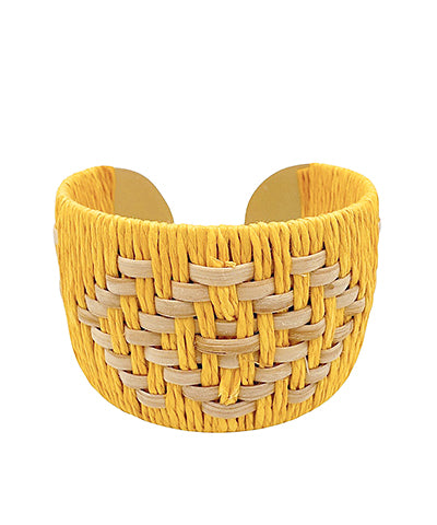 Woven Rattan Cuff Bracelets