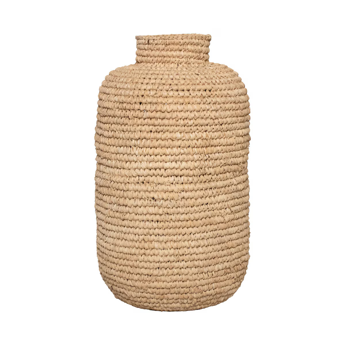 Raffia Cylindrical Vase