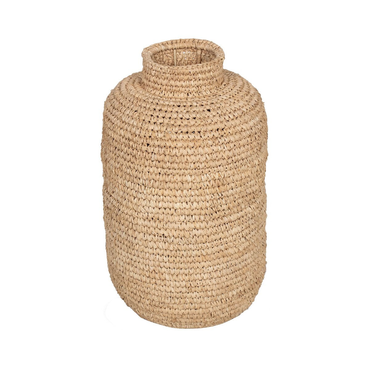 Raffia Cylindrical Vase