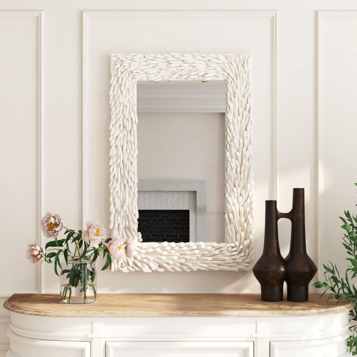 Teak Branch Mirror