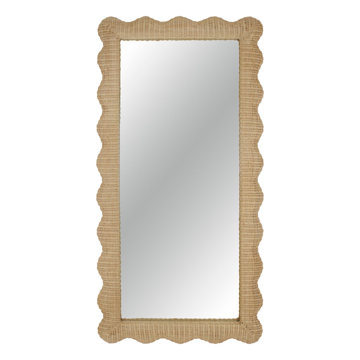 Bonnie Rattan Scallop Floor Mirror