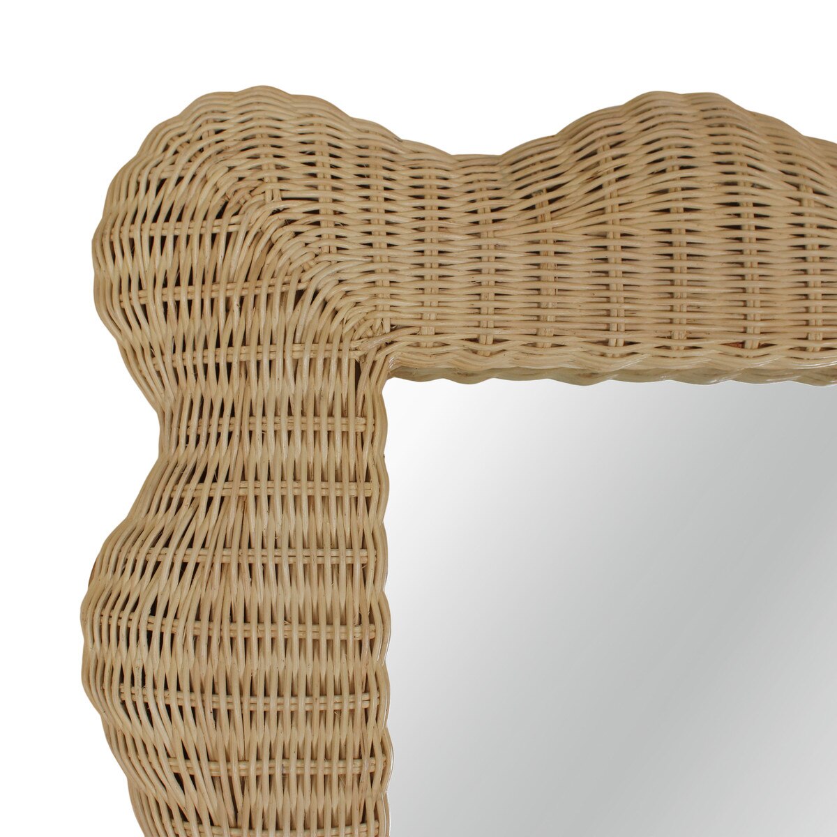 Bonnie Rattan Scallop Floor Mirror