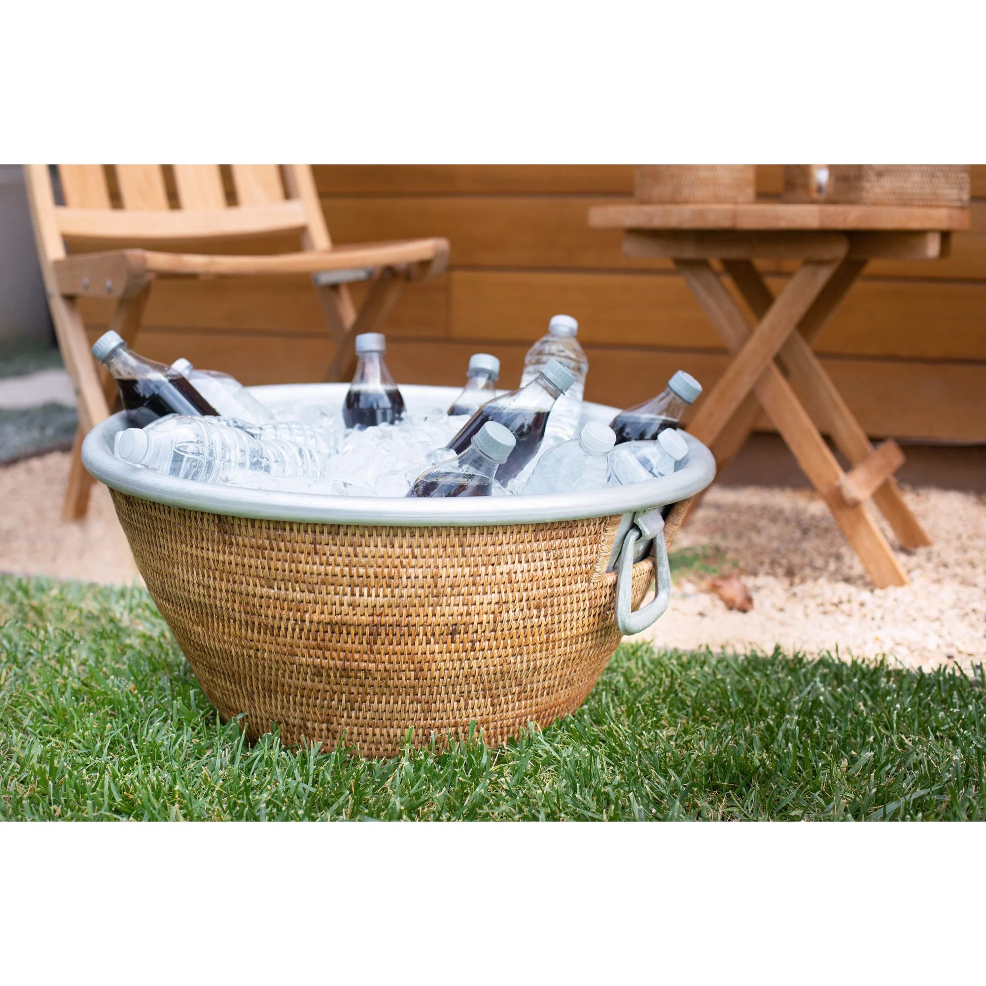 Rattan Aluminum Ice Tub