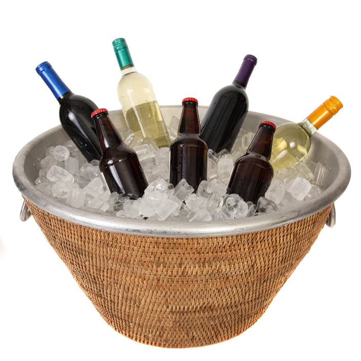 Rattan Aluminum Ice Tub
