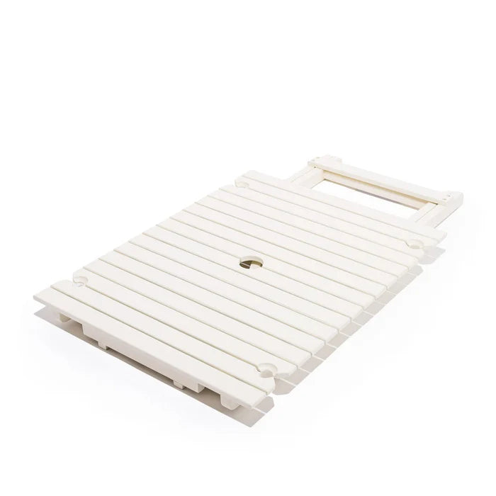 Tall Folding Umbrella Table in Antique White